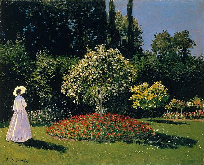 Claude Monet Jeanne-Marguerite Lecadre in the Garden Sainte-Adresse China oil painting art